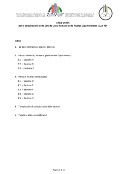 Linee guida ANVUR SUA-RD