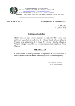 Il sottoscritto Tommasino Antonio, nato a Piaggine (SA)