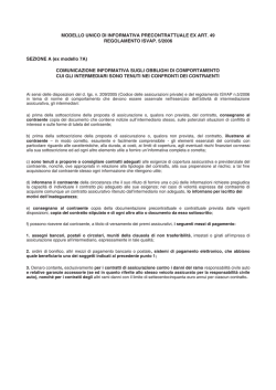 Informativa Precontrattuale ()