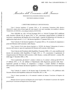 Decreto di iscrizione nel Registro dei revisori