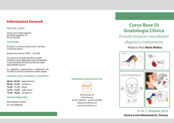 Corso Base Di Gnatologia Clinica Disturbi temporo