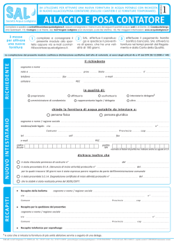 ALLACCIO E POSA CONTATORE - Società Acqua Lodigiana