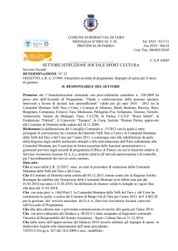 "LR 5/94 Attuazione accordo di programma. Impegno di spesa mese