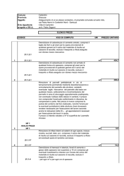 Elenco prezzi 2014 - Comune di Carlentini