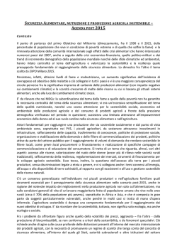 sicurezza alimentare sostenibile e nutrizione