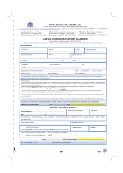 modulo di iscrizione/proposta di adesione