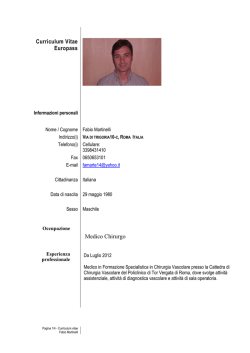 Curriculum Vitae - curaferitedifficili.it