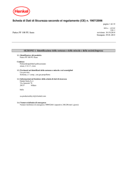 Scheda di Dati di Sicurezza secondo el regolamento (CE