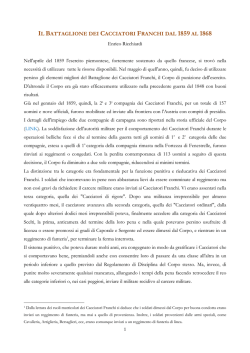 il battaglione dei cacciatori franchi dal 1859 al 1868