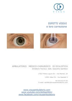 DIFETTI VISIVI e loro correzione