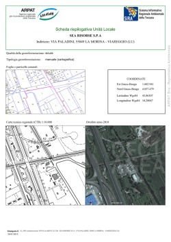 Scheda riepilogativa Unit&agrave; Locale - SIRA