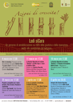 Incontri: "Lodi siCura".
