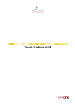 12 settembre 2014 - Unione dei Comuni della Bassa Romagna
