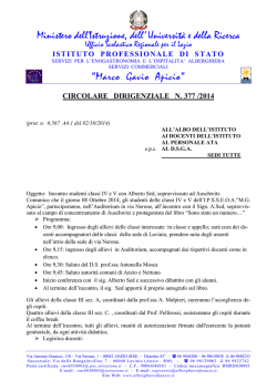 CircDirig 377 Incontro studenti con sopravvissuto ad Auschwitz