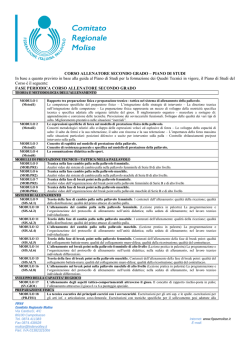 Programma Corso Allenatore di Secondo Grado 2013