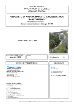 comune di ceva progetto di nuovo impianto idroelettrico &ldquo;biancomano&rdquo;