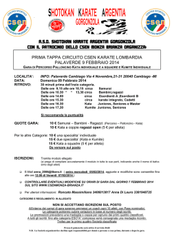 GARA SKA 9 FEBBRAIO 2014 Circolare di gara-1
