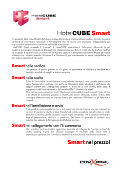Scaricate la brochure di HotelCUBE Smart