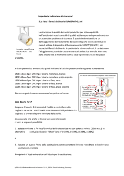Importante indicazione di sicurezza! SLV ritira i faretti da binario