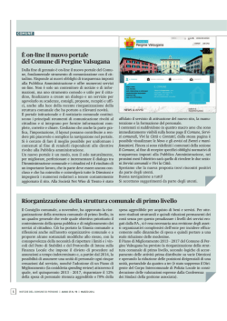 È on-line il nuovo portale del Comune di Pergine Valsugana