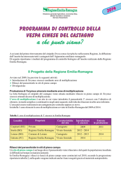 Consuntivo Dryocosmus 2014 - GAL Antico Frignano e Appennino