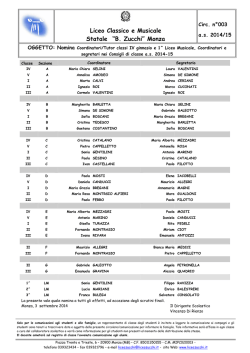 Coordinatori e Segretari di Classe