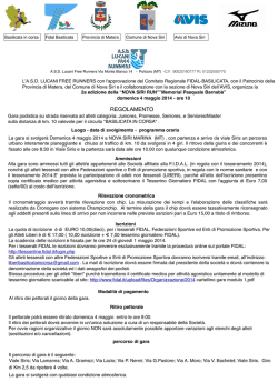 2^ Nova Siri Run - Comitato Regionale Fidal Basilicata