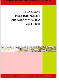 R.P.P. 2014-2016 - Consorzio Servizi Sociali IN.RE.TE