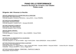 PIANO DELLE PERFORMANCE Direzione Sicurezza