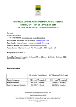 Program of Technical Course - Organizzazione Nazionale
