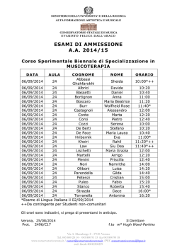 musicoterapia - Conservatorio di Verona