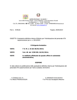 graduatoria definitiva di istituto personale ata - Trapani