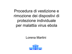 Procedura di vestizione e rimozione DPI