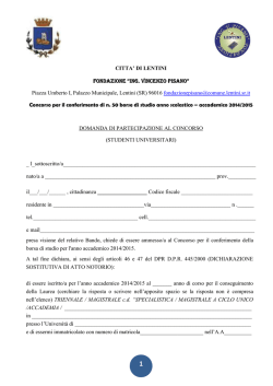 Domanda per studenti universitari