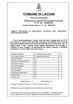 Discussione ed approvazione documento sulla realizzazione de