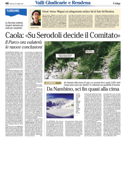Serodoli, collegamento sciistico val di Sole e val Rendena