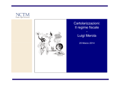 Aspetti fiscali della cartolarizzazione