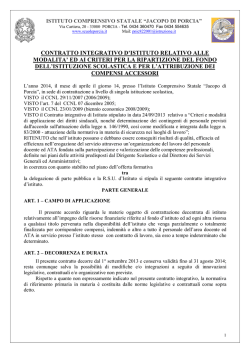 Contratto integrativo di Istituto a.s. 2013-14