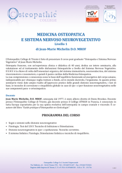 Scarica le Informazioni complete - Scuola di Osteopatia a Trieste