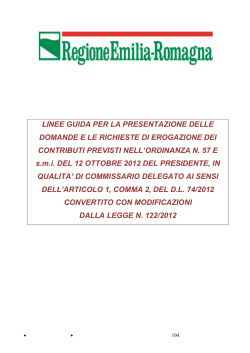 Ordinanza n. 28/2014 - Linee guida - Regione Emilia