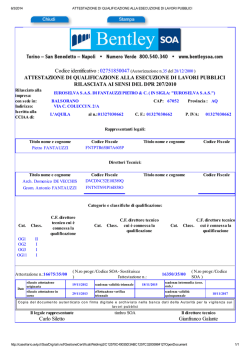 SOA con 4 categorie OG1 in 2a classifica di qualificazione