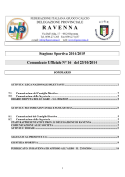 C.U. N. 16... - FIGC Ravenna