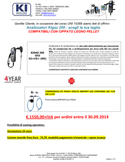 €.1550,00+IVA per ordini entro il 30.09.2014