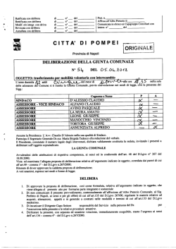 N. 54 del 5.04.2012 Trasferimento per mobilit&agrave; volontaria con