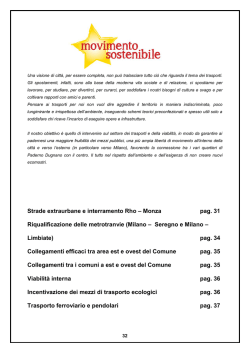 Strade extraurbane e interramento Rho &ndash; Monza pag. 31