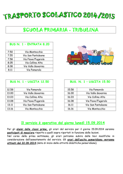 orari trasporto - Comune di Scanzorosciate