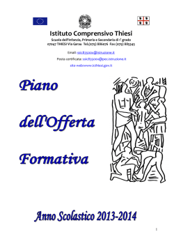 pof 2013 2014 - Istituto Comprensivo Thiesi
