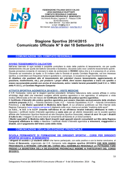 C.U. n. 9 - FIGC