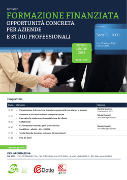 FORMAZIONE FINANZIATA
