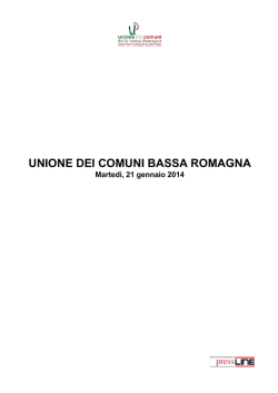 21 gennaio 2014 - Unione dei Comuni della Bassa Romagna